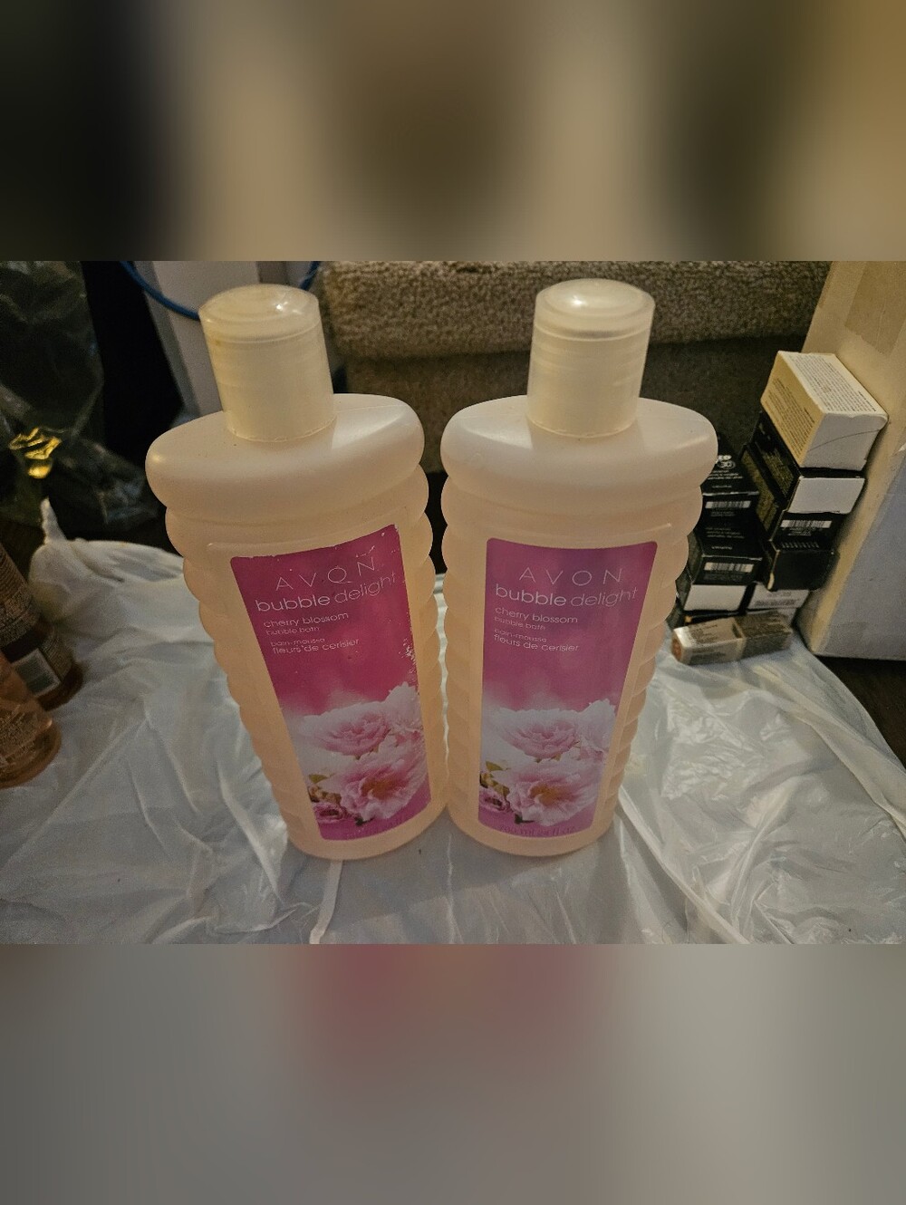 Lot Of 2 Bubble Delight Cherry Blossom Bubble Bath 24 Fl Oz New Sealed NOS.  Ite